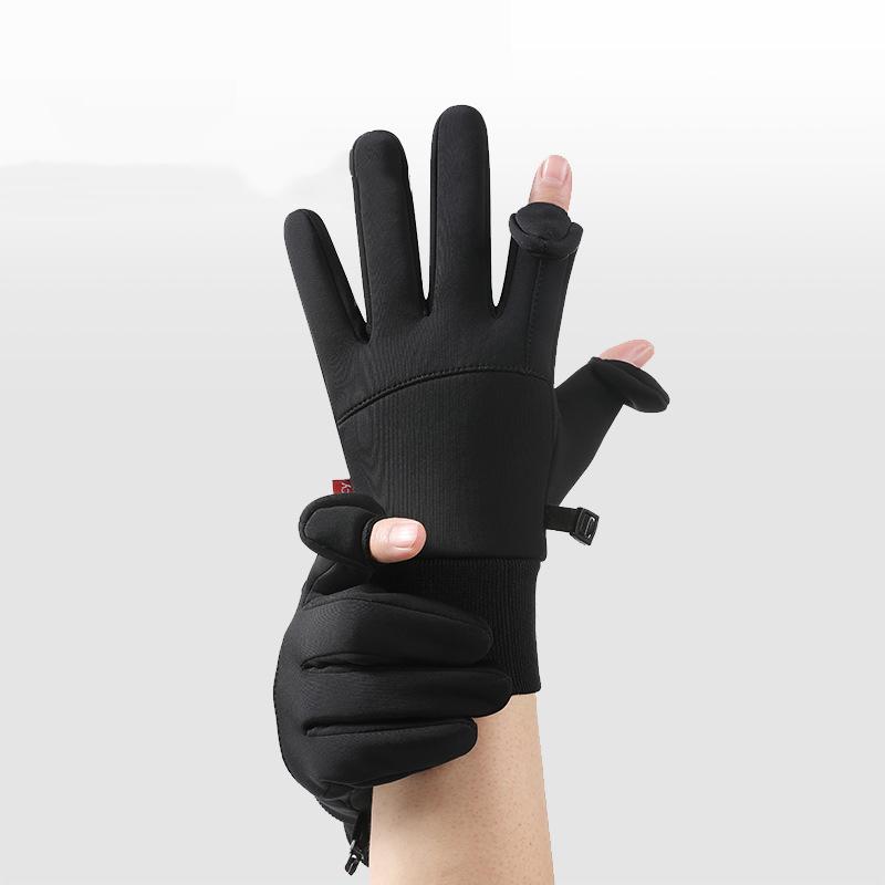 Full Finger Cycling Gloves Winter Gloves Mens Anti Slip Thermal Windproof Mittens