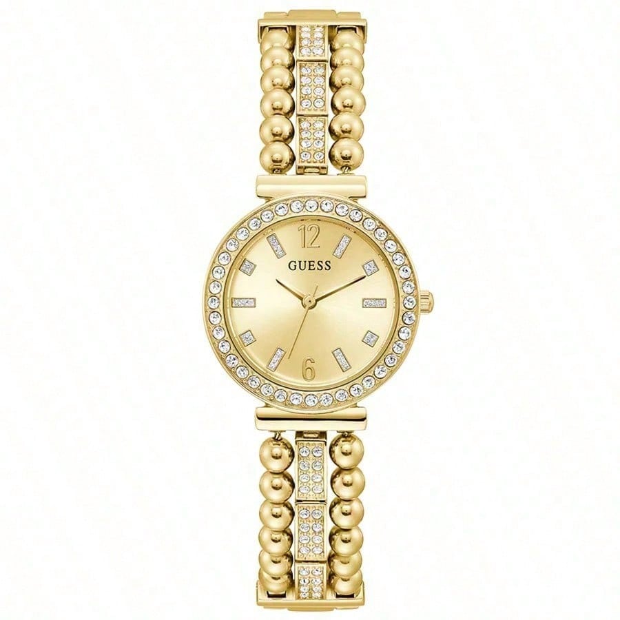 Guess Women's Quartz Watch, Stainless Steel, Elegant with Diamonds, Suitable for Daily Wear GW0401L2