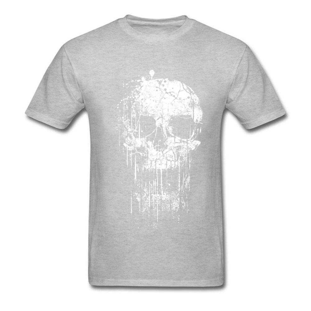 Cooles Totenkopf T-Shirt Neues Design Kurzarm Herren T-Shirts Berühmte Marke Mode Sommer T-Shirt Rundhalsausschnitt Kostenloser Versand