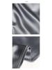 Acetic Acid Fabric Slimming Midi Skirt for Petite Women, A-Line, Mature, Drapey, Lustrous, Elastic Waist