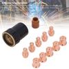 12-teiliges Set Plasma-Schneidgerät Elektroden Düsen Kappen Kit Plasma-Schneidbrenner Elektroden Düsen und Kappen für CB50