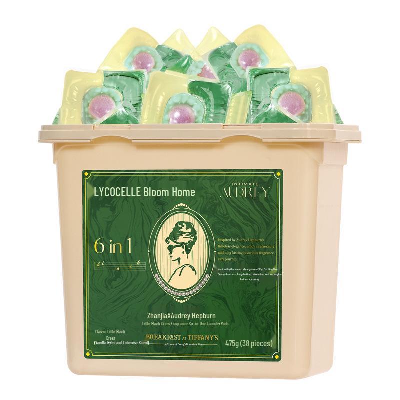 Zhanjia Eucalyptus Laundry Pods: Dual-Fragrance, Six-in-One Formula with Long-Lasting Freshness, Sterilization, and Mite Removal, 38 Pods