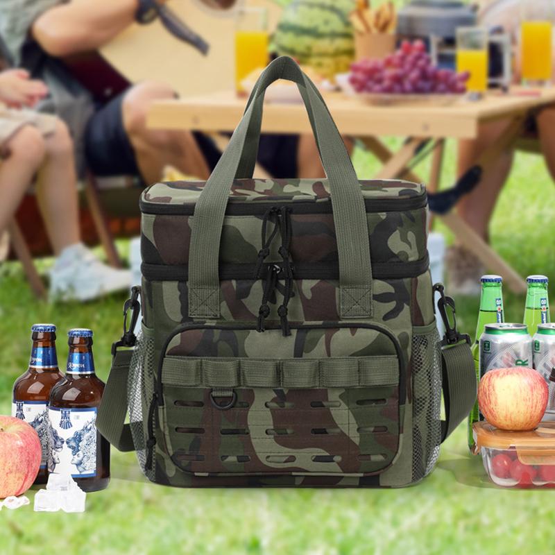 17L Taktische Brotdose Isolierte Kühlertasche für Männer Erweitbar Strapazierfähig Auslaufsicher Thermisch Arbeit Camping Picknick Kühlertasche