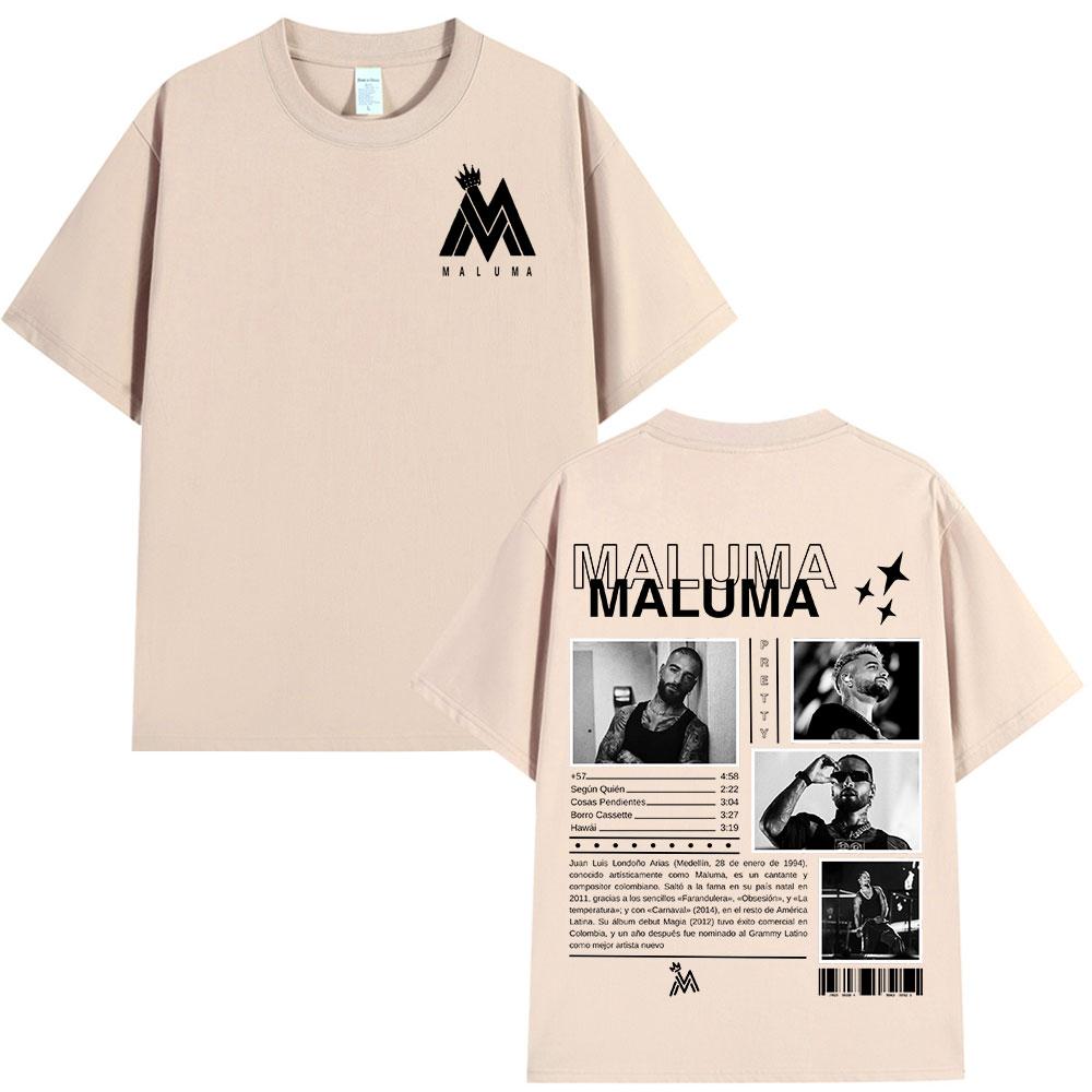 Rapper MALUMA Album Grafik T-Shirt Unisex Hip Hop Mode Retro Kurzarm T-Shirt 100% Baumwolle Oversized T-Shirt Streetwear