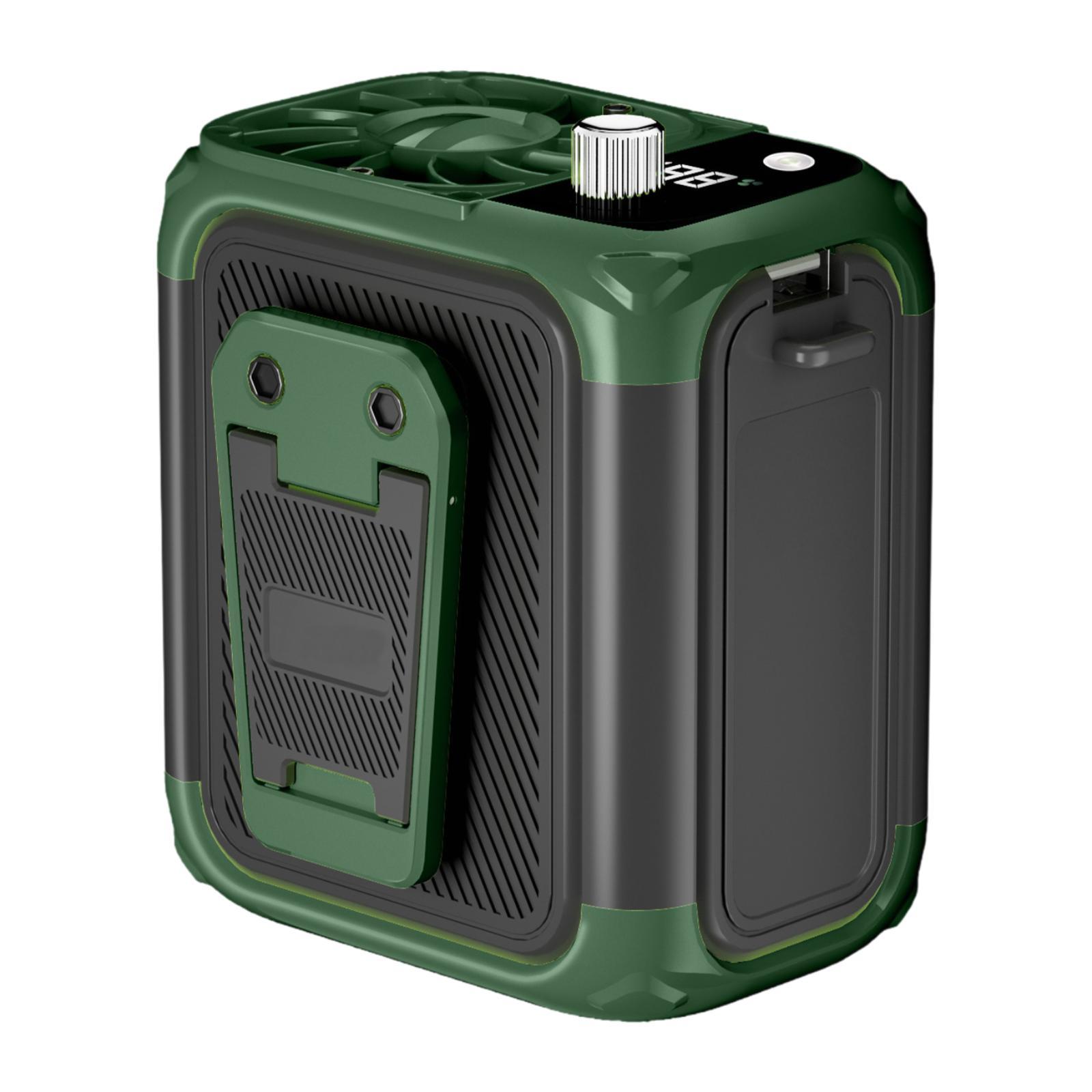 

Waist Hanging Powerful Wind IPX4 Waterproof Summer Equipment with Neck Lanyard Belt Fan for Cycling Travel Home Gardening Sports зелений