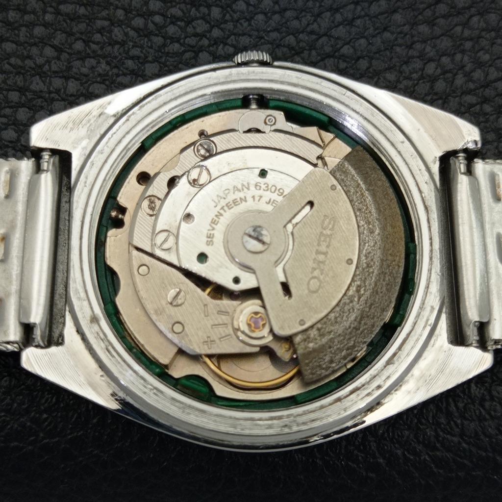 Seiko 5 AUTOMATIC 6309A VINTAGE JAPAN MENS GREEN COLOR DIAL WATCH A701424-5