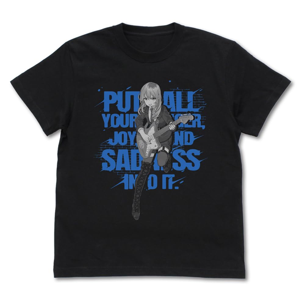 

2D COSPA Girls Band Cry Momoka Kawaraki it all BLACK L size [Official] Put in. T-shirt чёрный