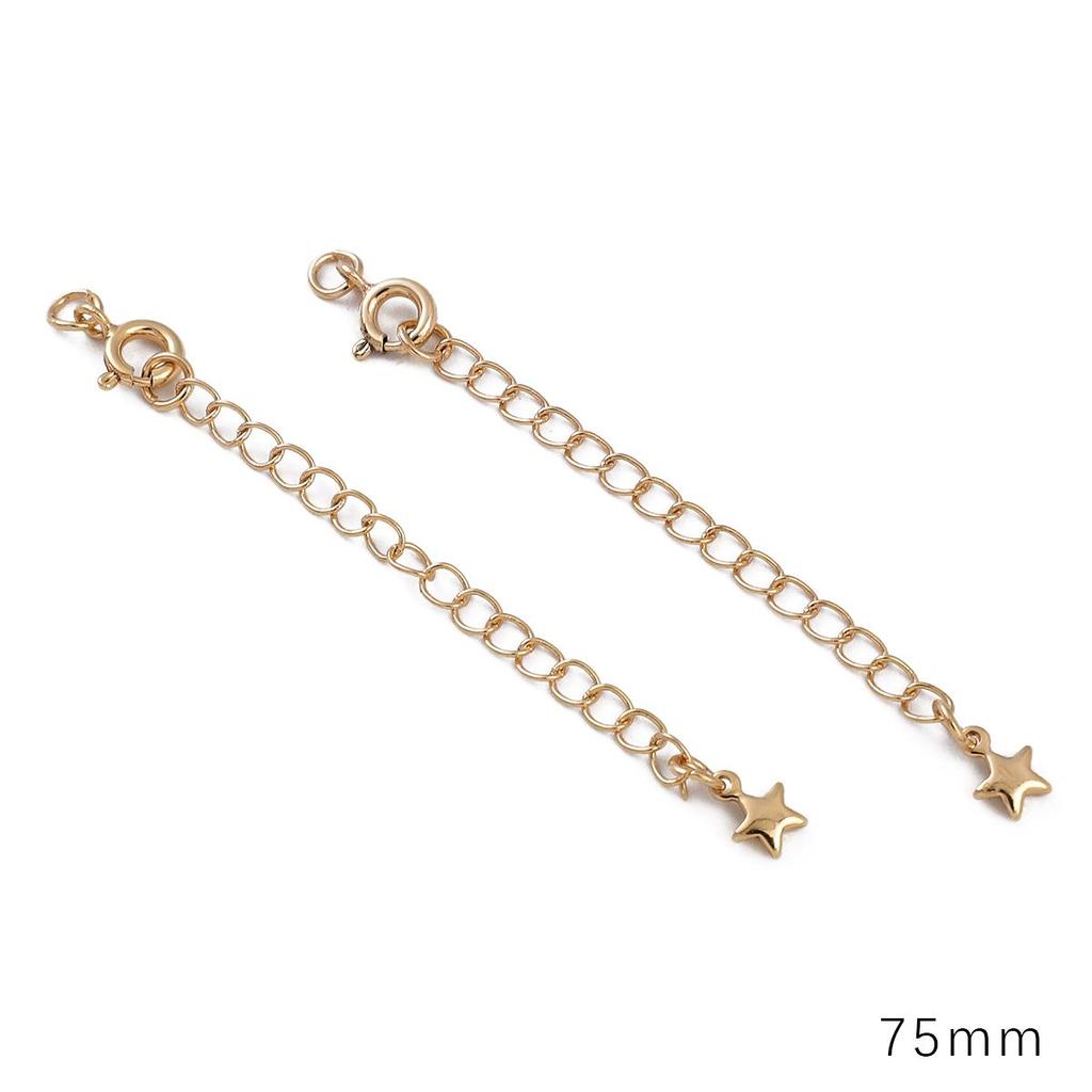 Copper Clad Iron Round Buckle Tail Chain For DIY Jewelry Making Craft Accessories