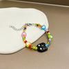 New Strange Bracelet Cartoon Cat Color Love Beaded Bracelet New Childlike Cute Cat Black and White Funny Bracelet Happy Jewelry