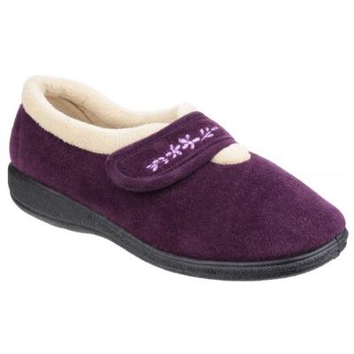 Womens/Ladies Capa Floral Touch Fasten Slippers
