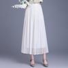 Reversible Pleated Mesh Patchwork Skirt - Spring/Summer 2026 Bean Pleats, Slimming Versatile Style
