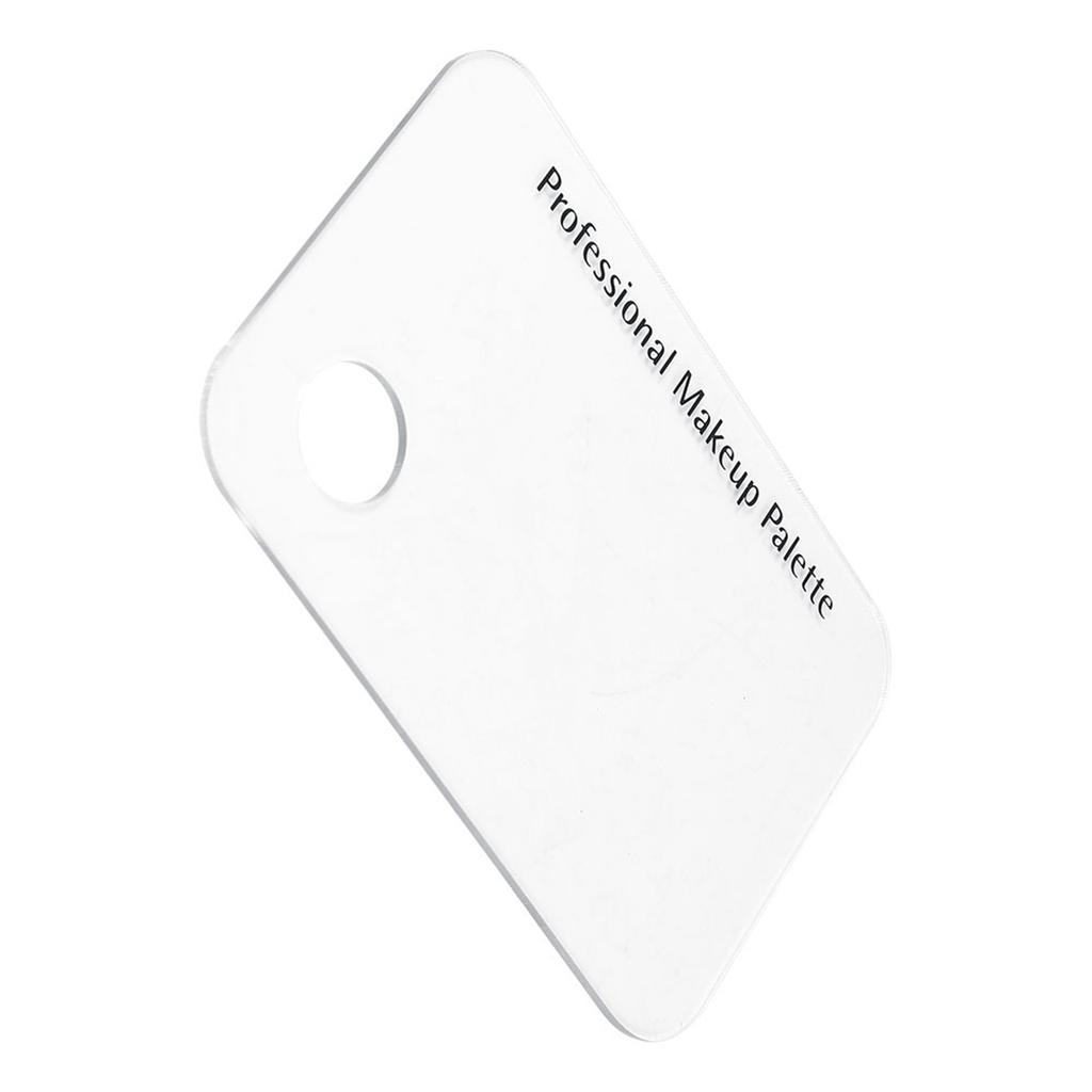 Clear Acrylic Makeup Nail Art Cosmetic Mixing Palette & Stainless Spatula Tool Set