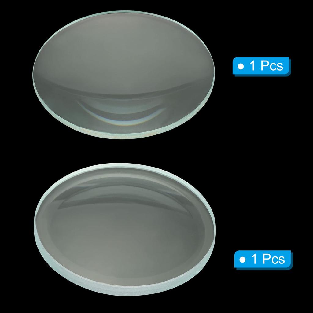 PATIKIL 20 Mm 30 Mm Focal Length Biconvex Lens Set Biconcave Lens Set Glass Optical Polishing Round Edge Lens for Physics Experiment Classroom Clear