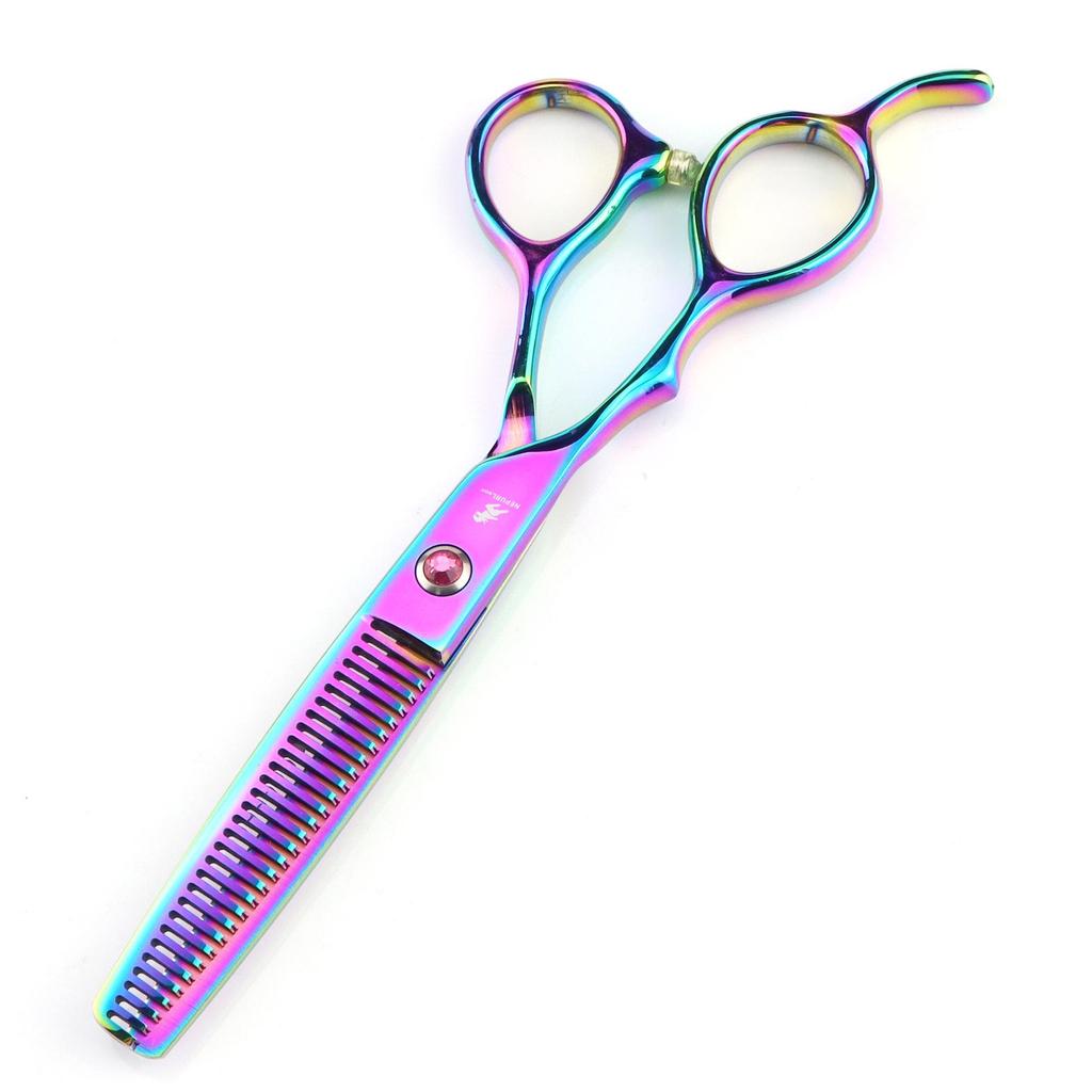 6.0" God Walker Left-Handed Hairdressing Scissors - Color Styling Straight & Thinning 