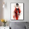 Gorgeous Clothing Japanese Geishas Oriental Women Canvas Painting Wall Art Solemn Posters and Prints Living Room Home Decoration