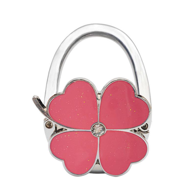 Four-Leaf Clover Enamel Handbag Hook - Zinc Alloy Hanger