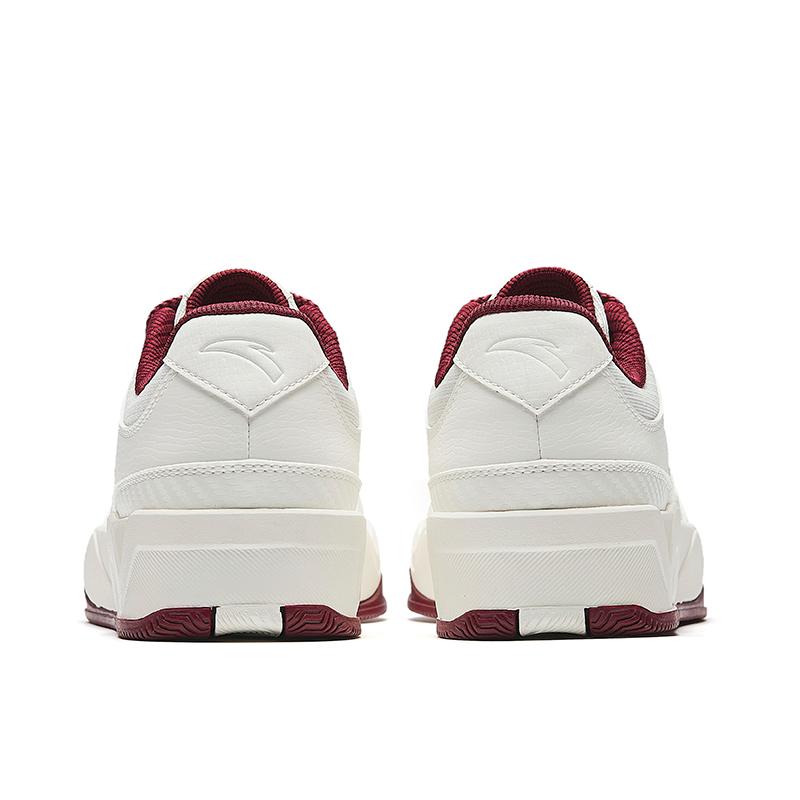 Anta C37 Series Classic Versatile Non-Slip Wear-Resistant Low-Top Skate Shoes Women sneaker White Red 922528037-4