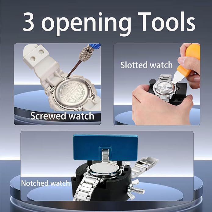 Watch Repair Tool Set: Case Opener & Holder for Back Cover