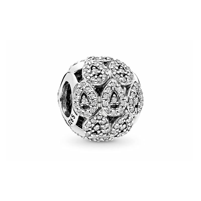 Pandora 925 silver layered charm drop beads women s silver 796271CZ серебряный