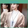 Exquisite Korean Style Crystal Flower Necklace For Women With Chic Long Beaded Chain