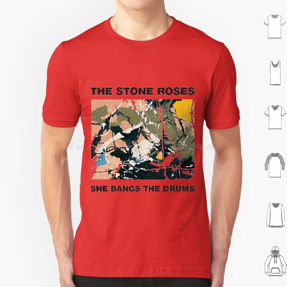 Trendiges She Bangs The Drums T-Shirt Große Größe 100% Baumwolle The Stone Roses Stone Roses The Stone Roses Galaxy Stone Madchester