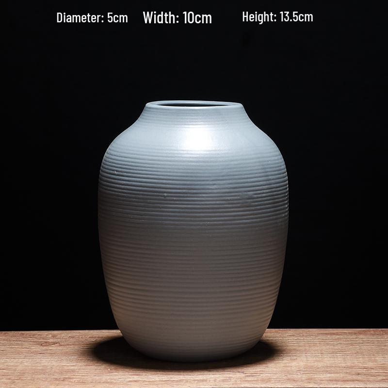 Modern Nordic Ceramic Dried Flower Vase - Minimalist Hydroponic Container for Home Decor