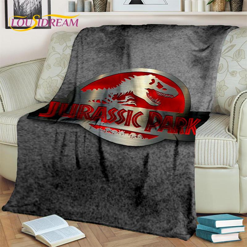 Jurassic Park Dinosaur 3D Cartoon Blanket,Flannel Throw Blanket for Home Bedroom Bed Sofa Picnic Office Hiking Leisure Nap Gift