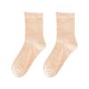Female Autumn and Winter Simple All Go Up The Idea Gauze Fungus Lace in The Tube Pile Pile Cotton Socks