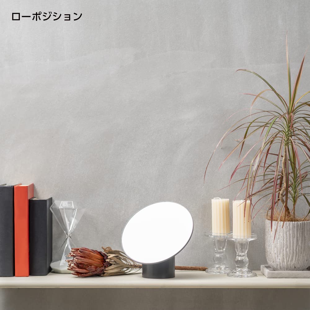 HORIUCHI MIRROR Height Adjustable Makeup Mirror, Black, Tabletop Mirror, Birthday Gift