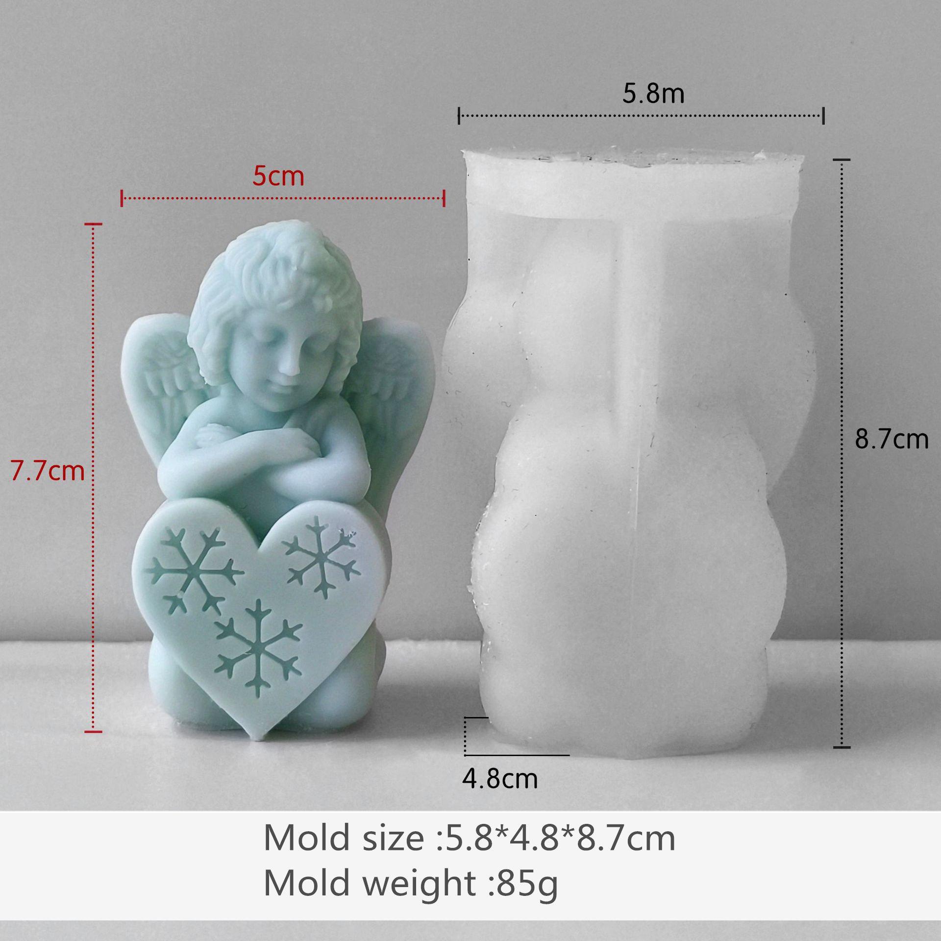 

3D Маленький Ангел Ароматическая Свеча Силиконовая Форма DIY Рождественское Украшение Гипсовые Формы Принадлежности для Изготовления Свечей и Мыла Ручной Работы