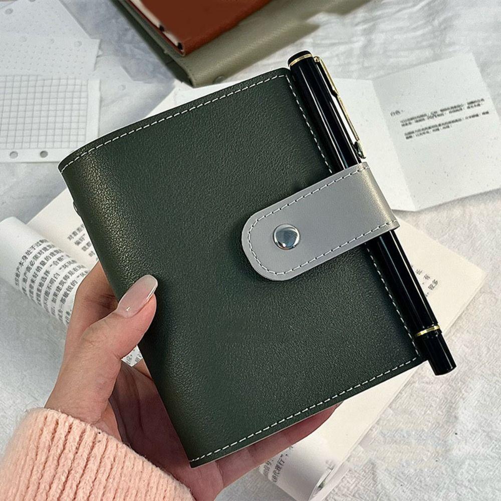 Fashion Mini Loose Leaf Notebook Blank Page 45Sheets Portable Notebook Schedule Planner DIY Binder Notebook Study