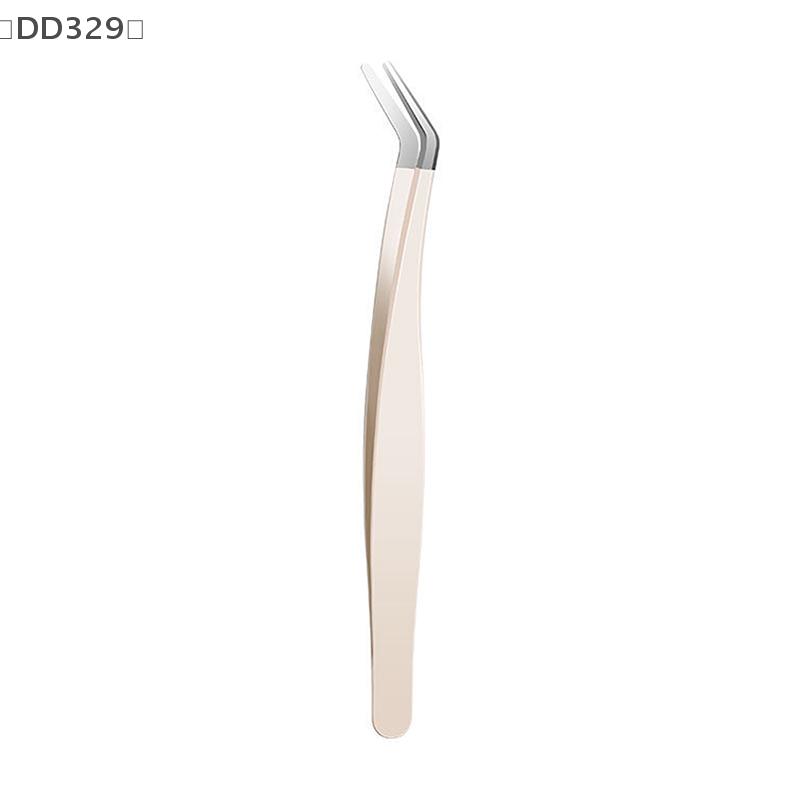 פינצטה לריסים קליפס להארכה נירוסטה אנטי סטטית סופר קשה פינצטה בעלת דיוק גבוה עם קצוות סיבים כלי איפור