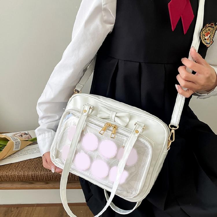 Damska Przezroczysta Torebka na Ramię DIY Ita Bag Dziewczęca Urocza Torebka Crossbody do Szkoły