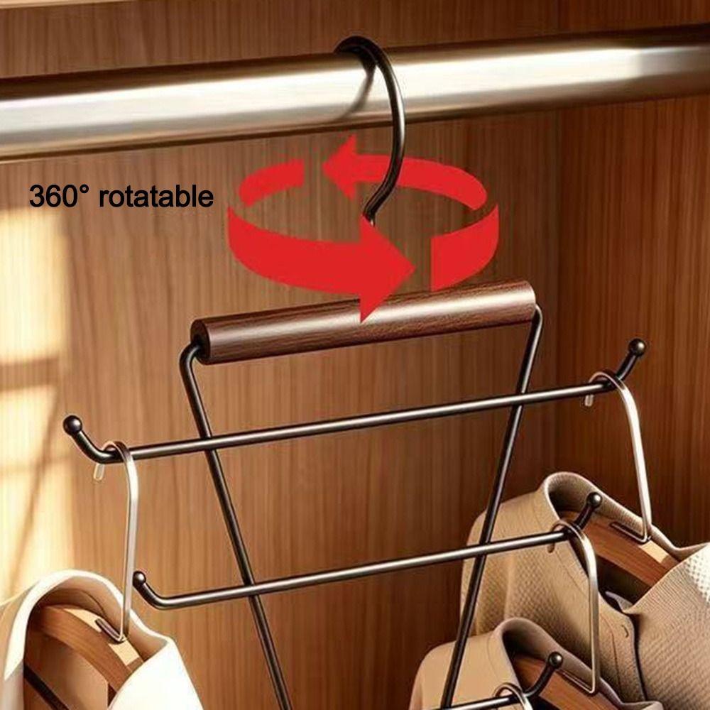 Rotatable Double Sided Hanger Wall Mounted Multi Hook Organizer Portable Hat Rack