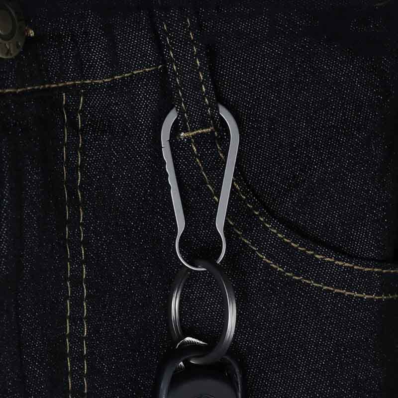 Mini Titanium Alloy Simple Keychain Connection Key Ring Quick-hang Buckle Simple Clasp Horseshoe Hanging Buckle Keyring EDC Tool