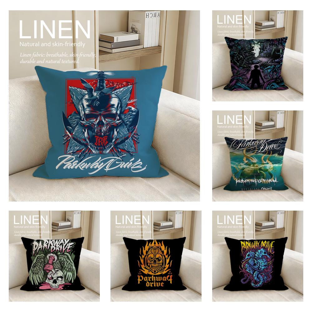 Music Parkway Drive Cushion Cover Pillowcase Set Pcs x x Breathable Washable Sofa Cushion Cover