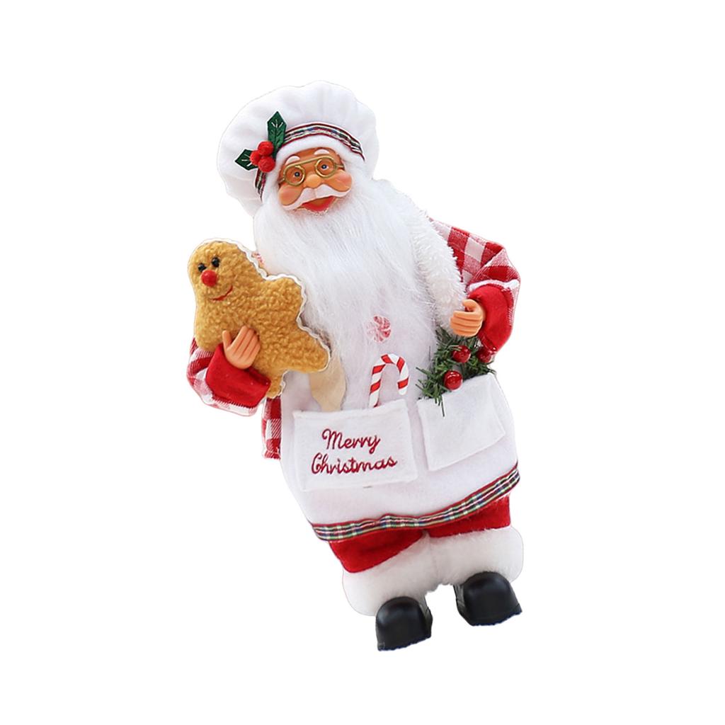Christmas Chef Santa Claus Figurine Novelty Christmas Santa Chef Display Piece Adds Charm To Any Room Decoration