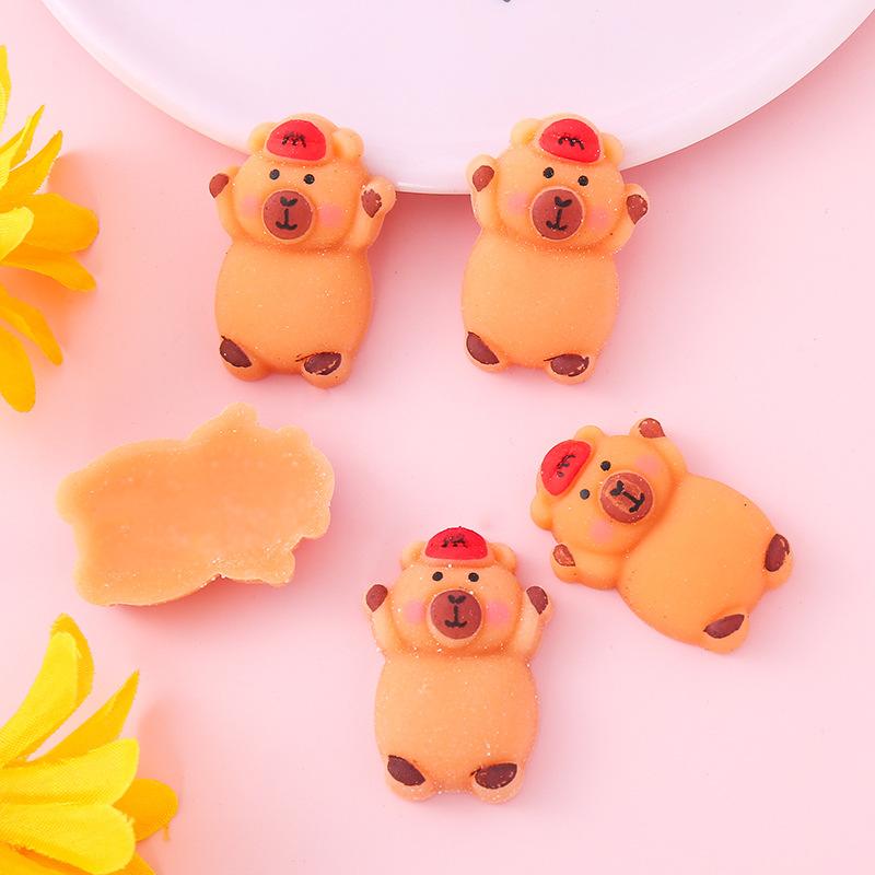 10Pcs Cute Labubu Squishy Mochi Animal Stress Relief Toys Soft Tpr Capybara Squeeze Pinch Funny Toys Kawaii Abreact Toys