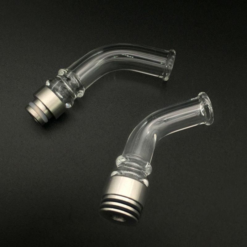 1Pcs 810/510 Stainless Steel Long Straw Tip Curved Glass Drip Nozzle Accessories