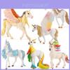 Large Colorful Unicorn Rainbow Horse Figurine Pvc Mythical Creature Collectible Model