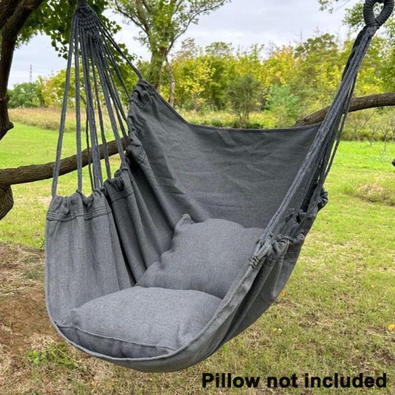 1 Stück Canvas Hängesessel Outdoor Schaukel Hängesessel Hängematte Studentenwohnheim Hängesessel Anti-Kipp Hängematte(Mit Aufbewahrungstasche