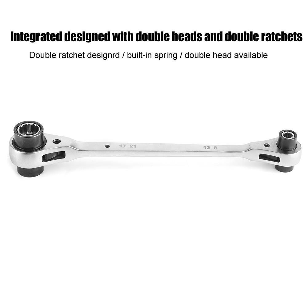 821mm 8 In1 Multifunction 72 Teeth Ratchet Wrench 12 Teeth Sleeve Spanner Double Headed Car