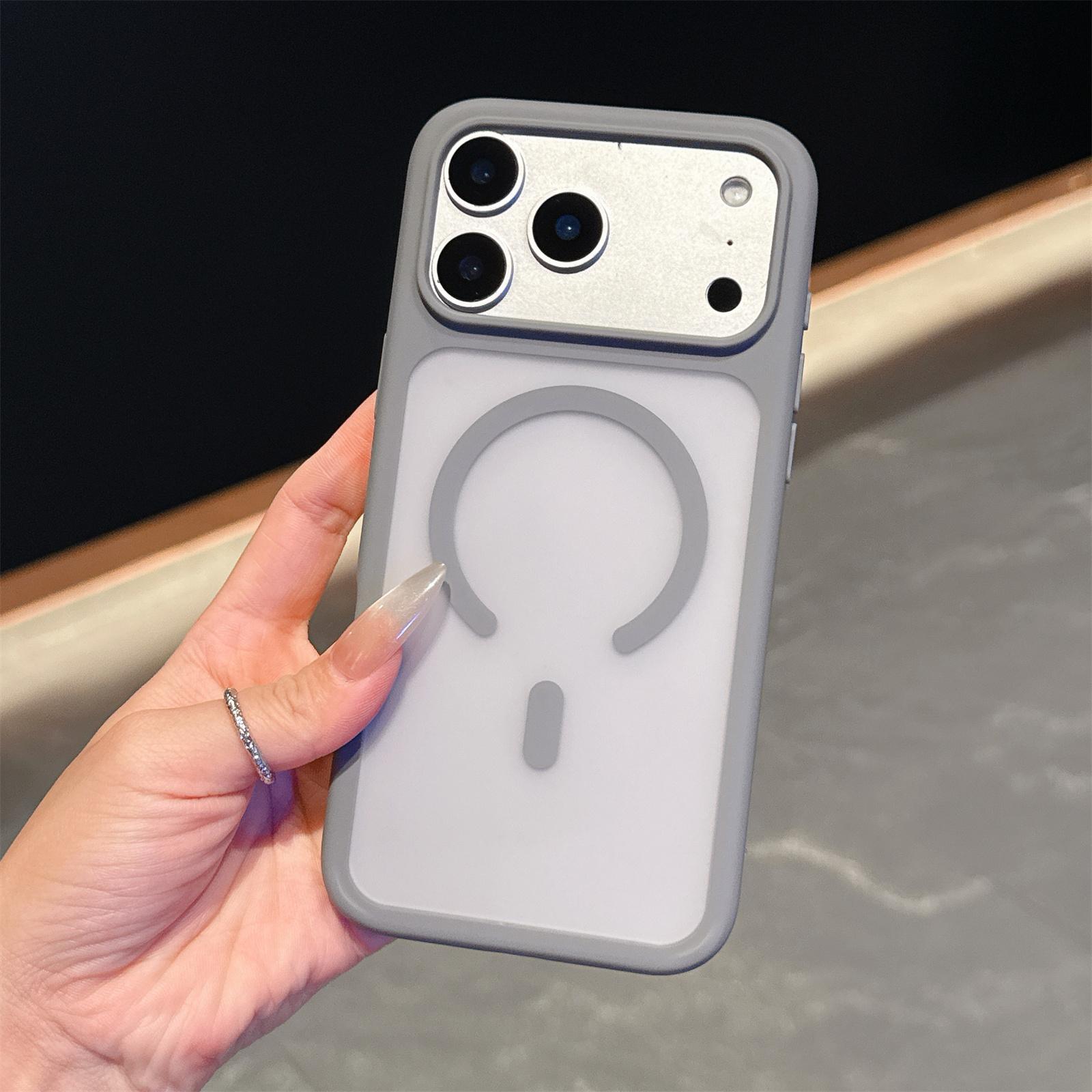 For iPhone 17 Pro Max Case Compatible with MagSafe 2.0mm Skin-Touch TPU PC Phone Back Cover
