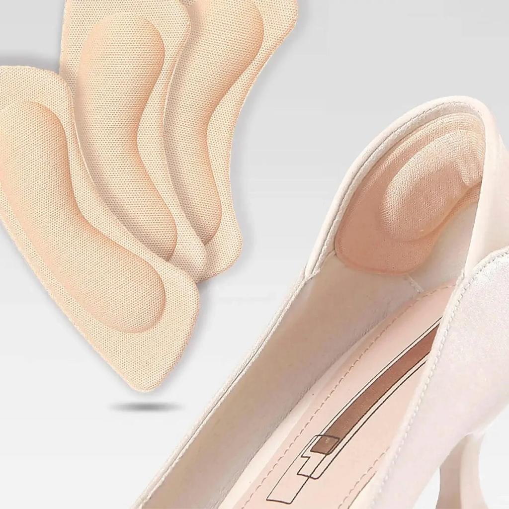 2pcs Sponge Heel Insole Pads, Thickened Anti-Wear Cushions for High Heel Shoes, Comfortable Invisible Heel Protectors