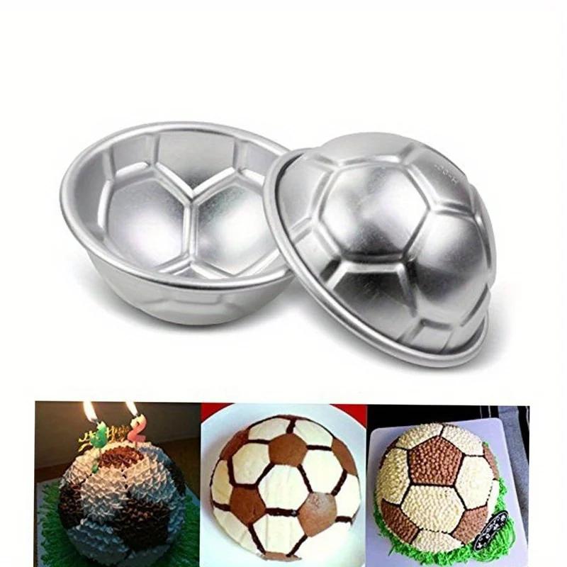 Fußballförmige Halbkreisförmige Form Aluminium Halbrunde Schokoladenform Backwerkzeuge