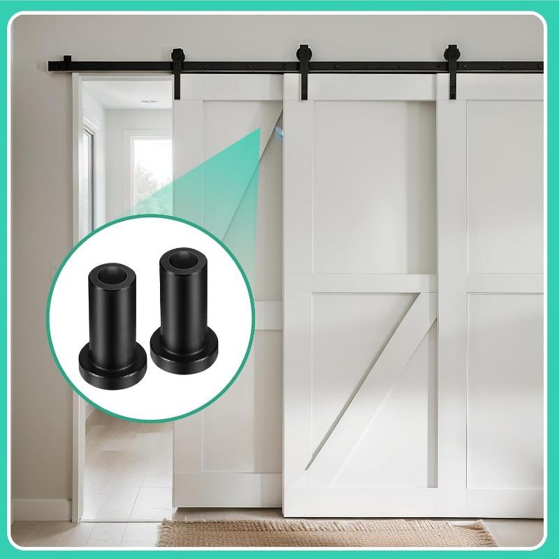 10 Set 2 Inch Barn Door Spacers Kit Sliding Replacement Barn Door Rail Track Hardware Wall Spacers with Screws for Connecting Track Connection Device