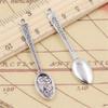 4PCS   Handcrafted Charm Antique Silver Rich Spoon Pendant Keychain