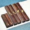 Yi Xi Tang Extra-Large Black Catalpa Wood Carved Buddha Face Paperweight Ornaments