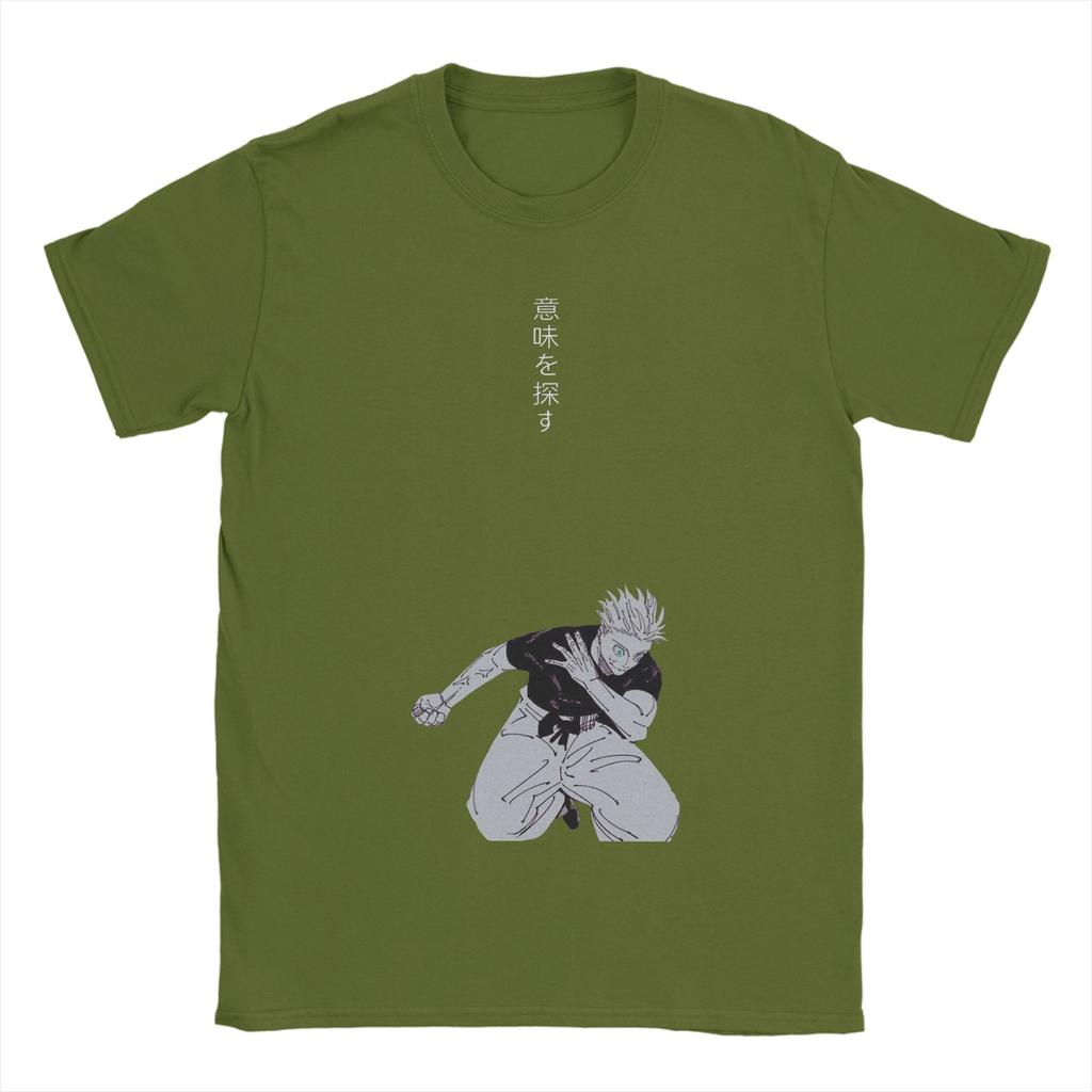 Jujutsu Kaisen Satoru Gojo T Shirts for Men 100% Cotton Vintage T-Shirt Round Neck  Tee Shirt Short Sleeve Clothes Gift Idea