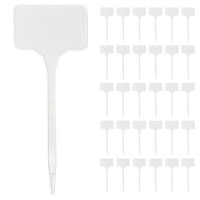 Garden Plant Labels 100-Pieces Seedling Name Labels T-Type Nursery Marker Sign Writable Plant Marking Stakes For Greenhouses